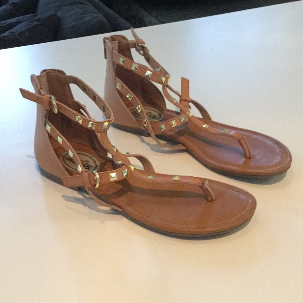 Sandals with gold sequins